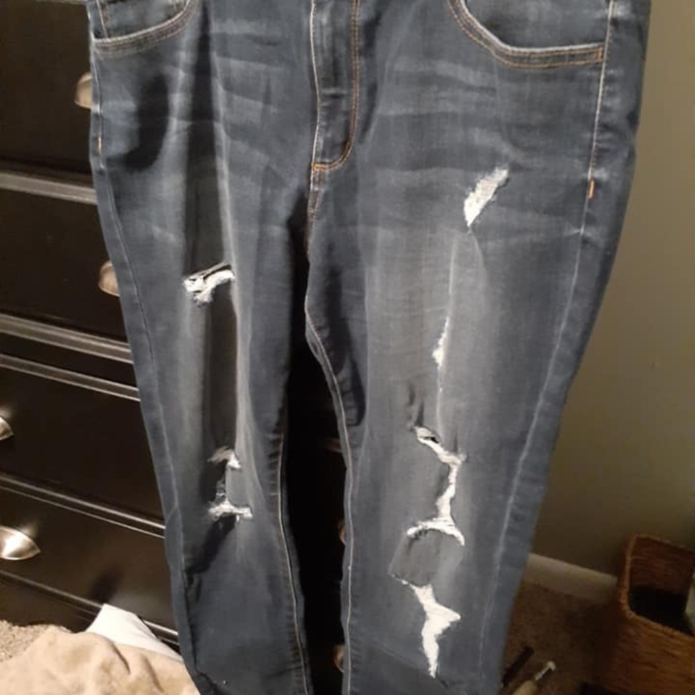 Distressed jeans